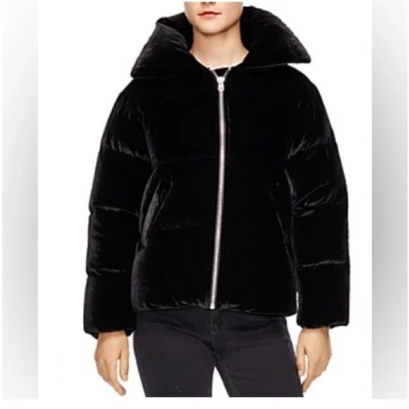 SANDRO VELVET JACKET SZ 34 - Picture 1 of 9